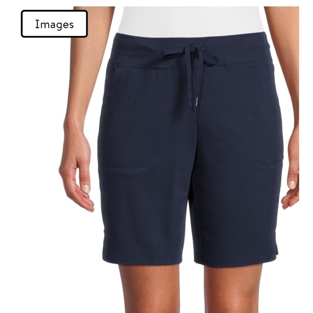 Athletic Works Bermuda Short Dark Blue 9" inseam - Picture 2 of 3